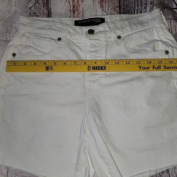 Veronica Beard Shiloh Mid Length Cut Off Button Fly Shorts - Picture 15 of 16